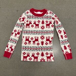 Hanna Andersson Red and White Reindeer Sweater Size 120 / US 6-7 years